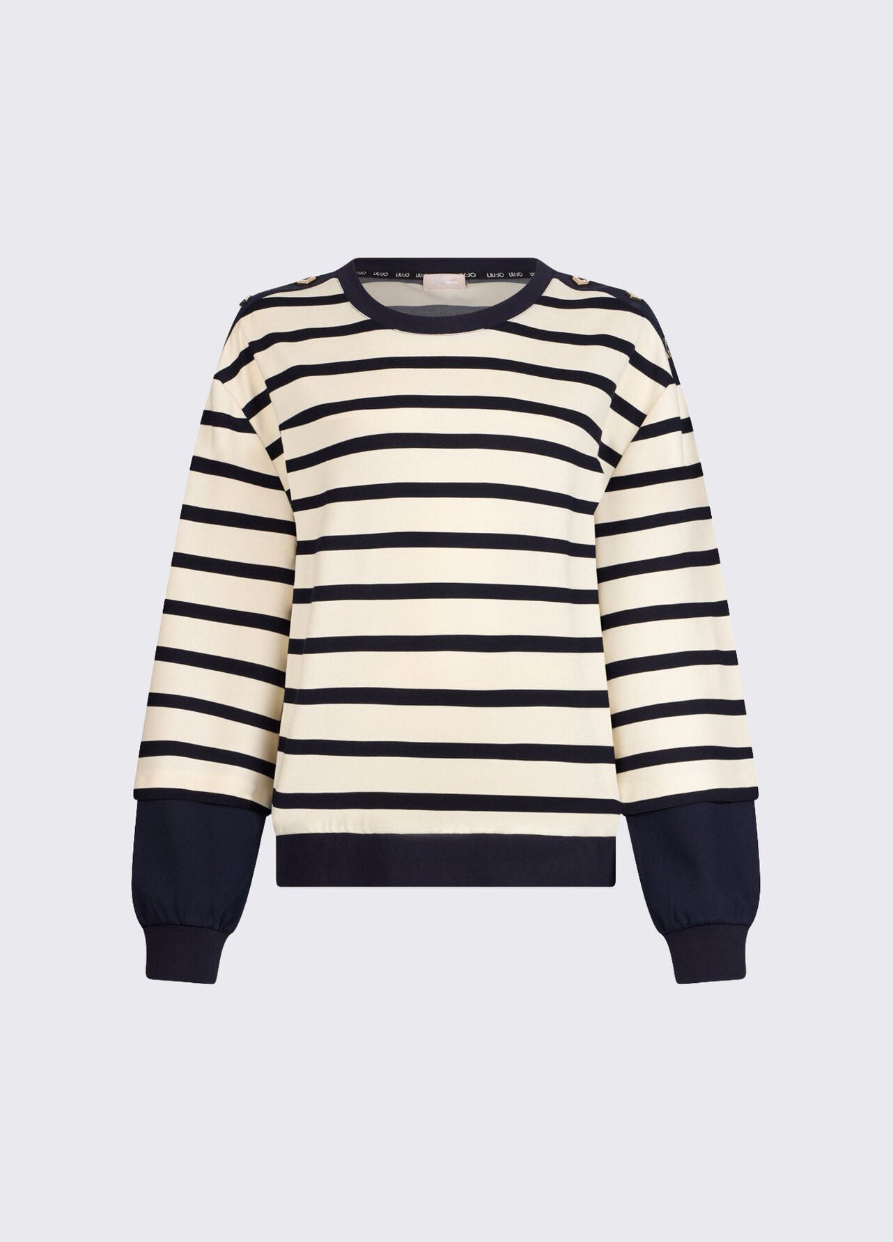 LIU JO Felpa a righe in tessuto interlock