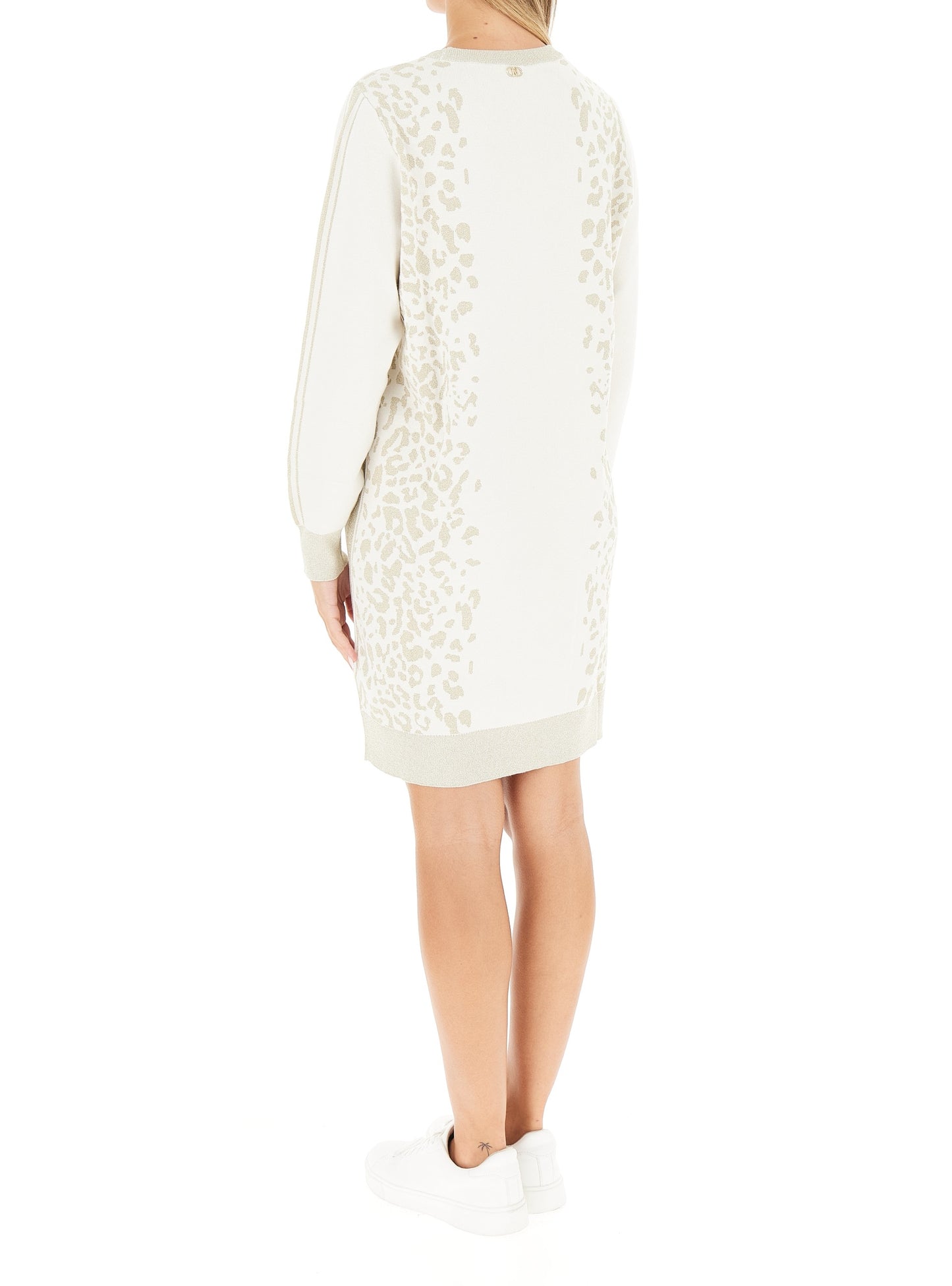 LIU JO Abito in maglia jacquard fantasia animalier