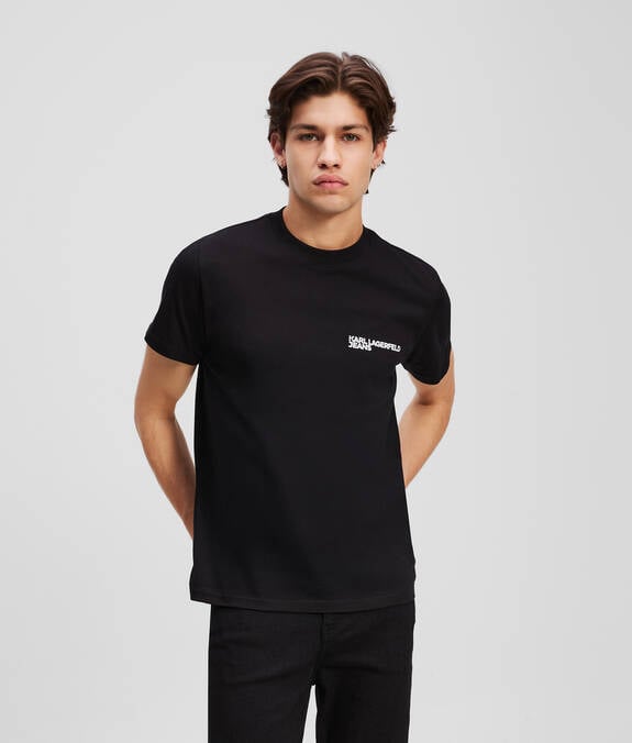 KARL LAGERFELD T-Shirt girocollo maniche corte slim con logo laterale