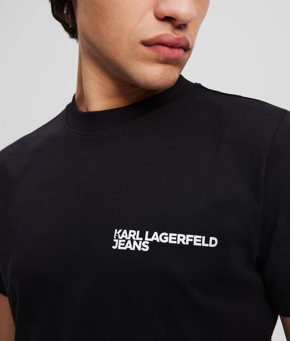 KARL LAGERFELD T-Shirt girocollo maniche corte slim con logo laterale