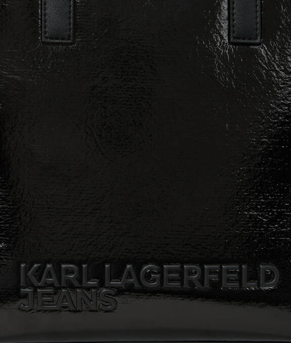 KARL LAGERFELD Borsa a spalla donna in vinile nera con logo