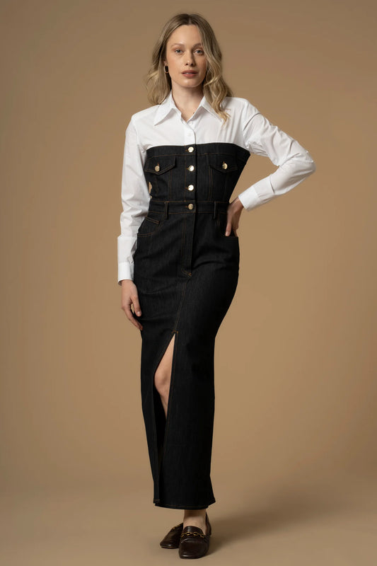 KOKKA Abito lungo in denim DEVRAJ