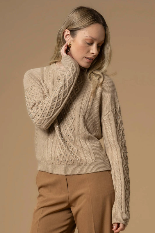 KOCCA Maglia lavorata con punti luce EMILIANA