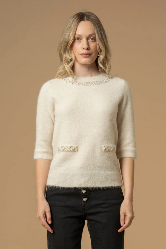 KOCCA Maglia con dettagli in perle ANOUSKA