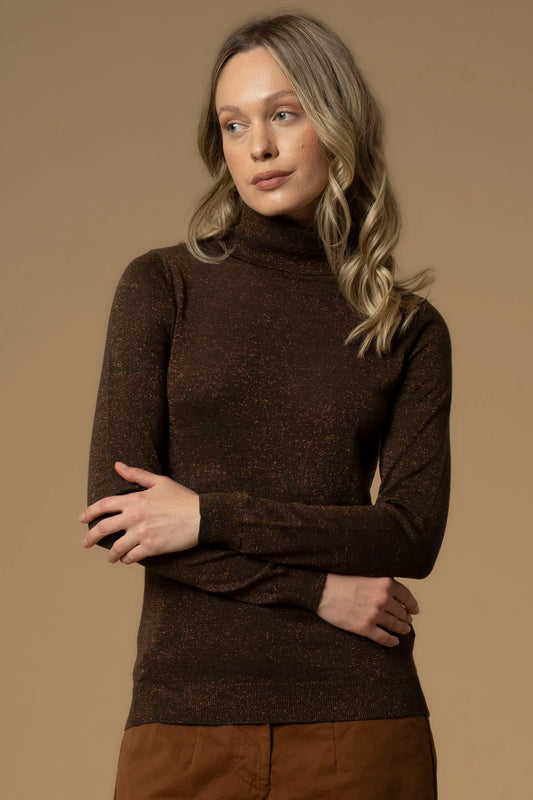 KOCCA maglia a collo alto in lurex MAURICIA