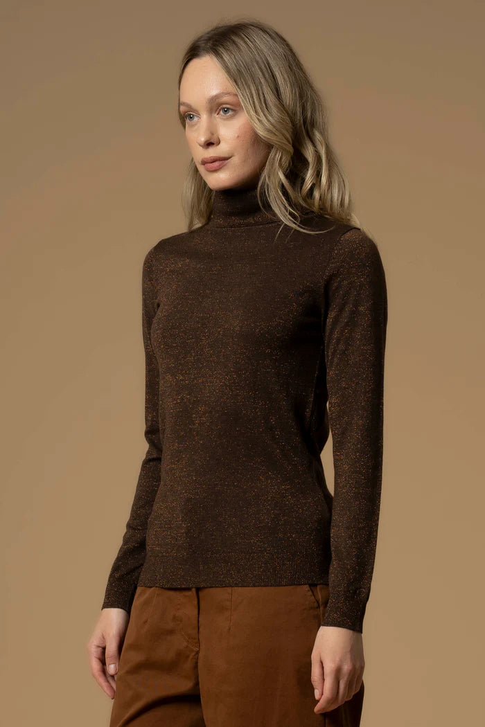 KOCCA maglia a collo alto in lurex MAURICIA
