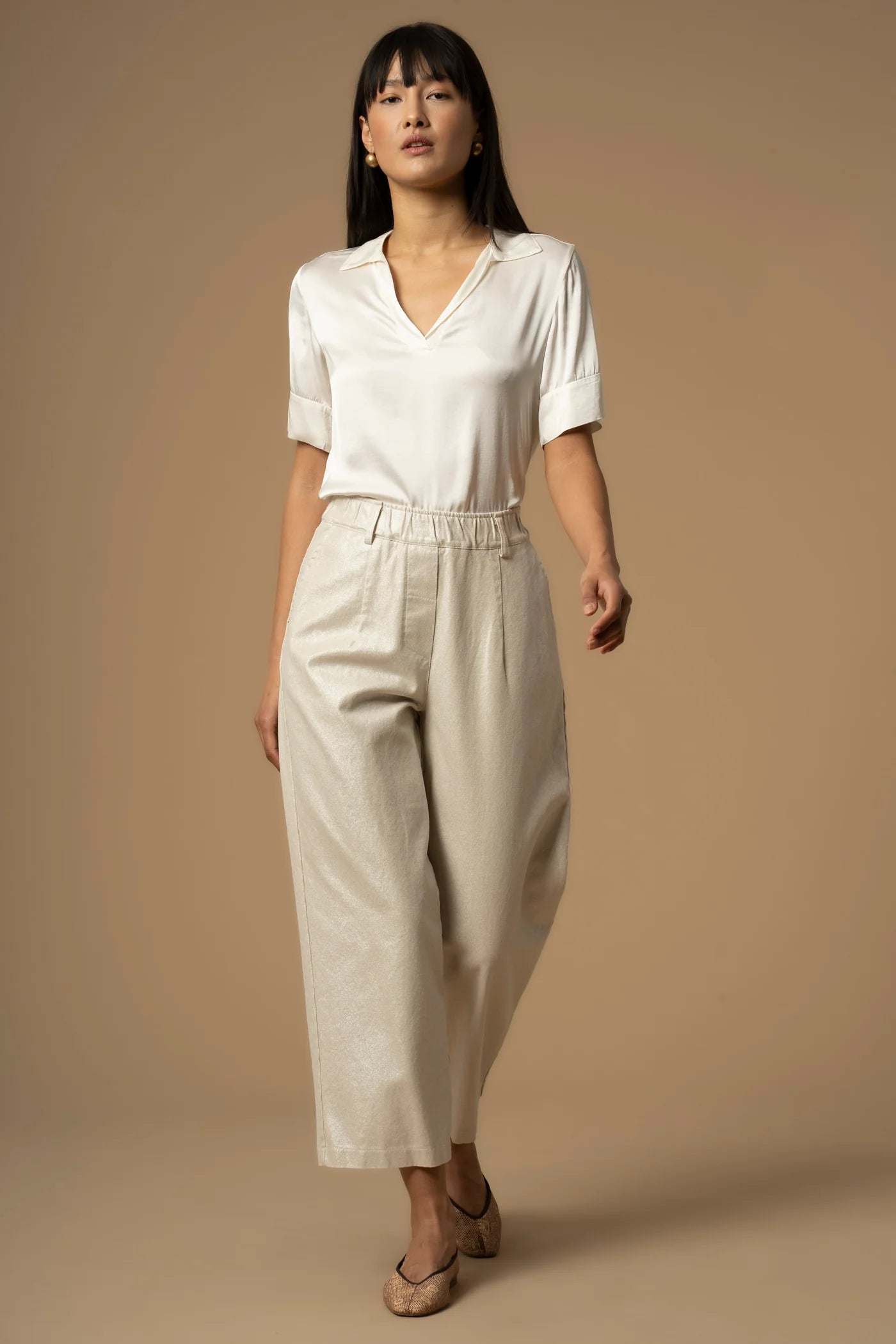 KOCCA Pantaloni cropped in cotone ANESTIS