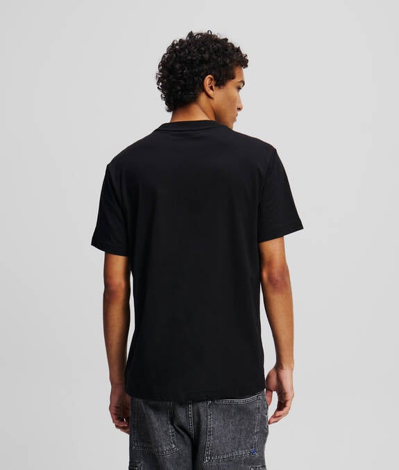 KARL LAGERFELD T-Shirt girocollo maniche corte con monogramma sul petto