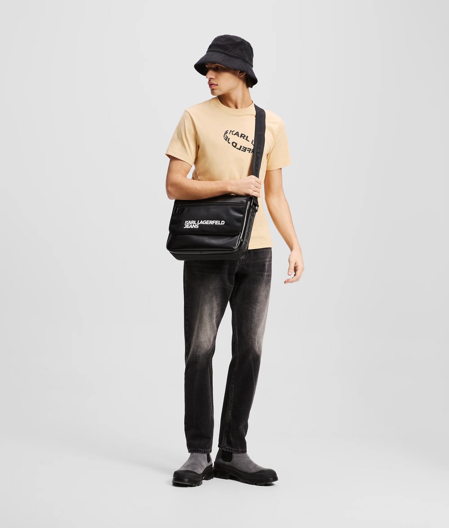KARL LAGERFELD JEANS uomo affusolati nero lavato