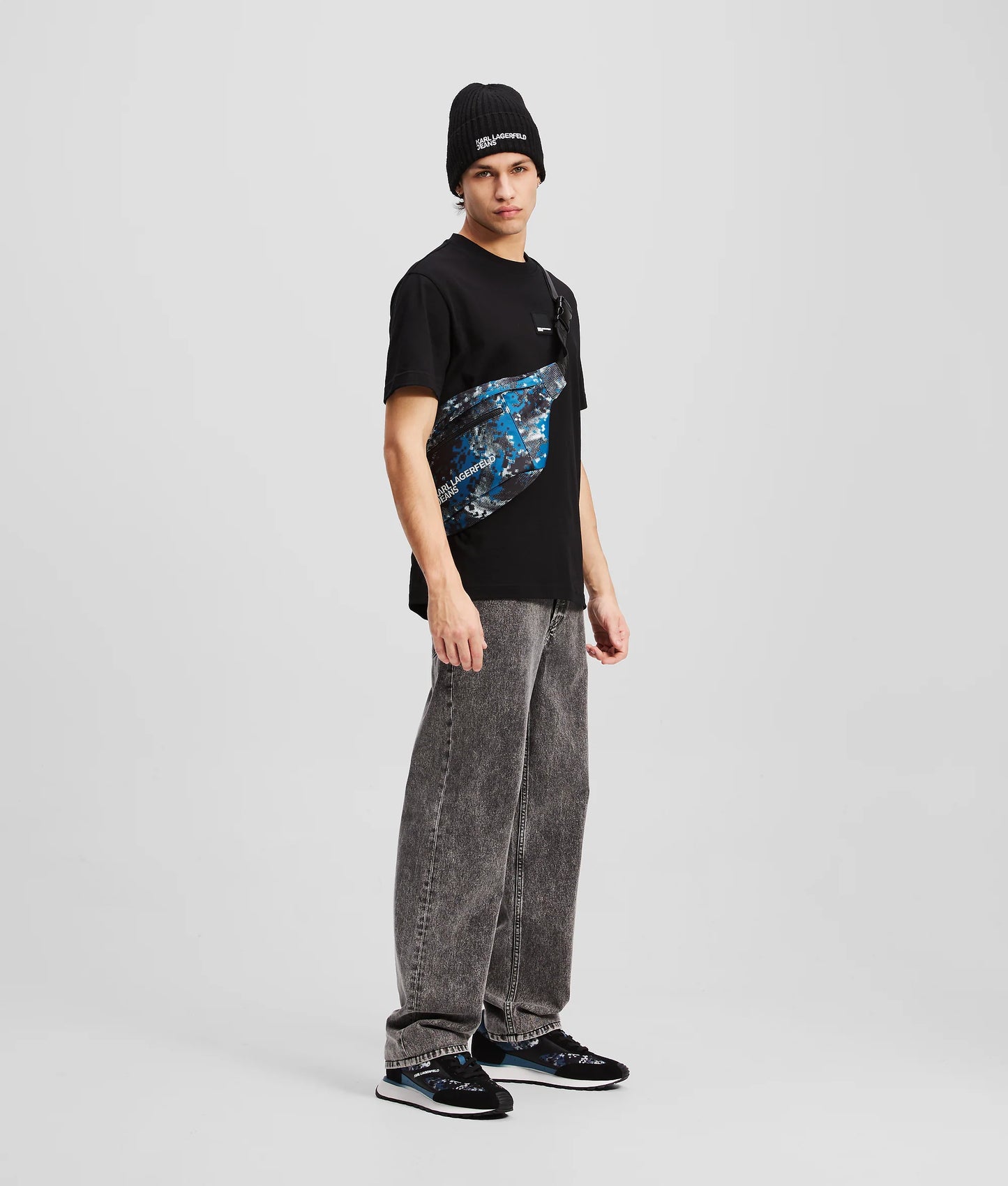 KARL LAGERFELD JEANS T-Shirt girocollo uomo con stampa posteriore
