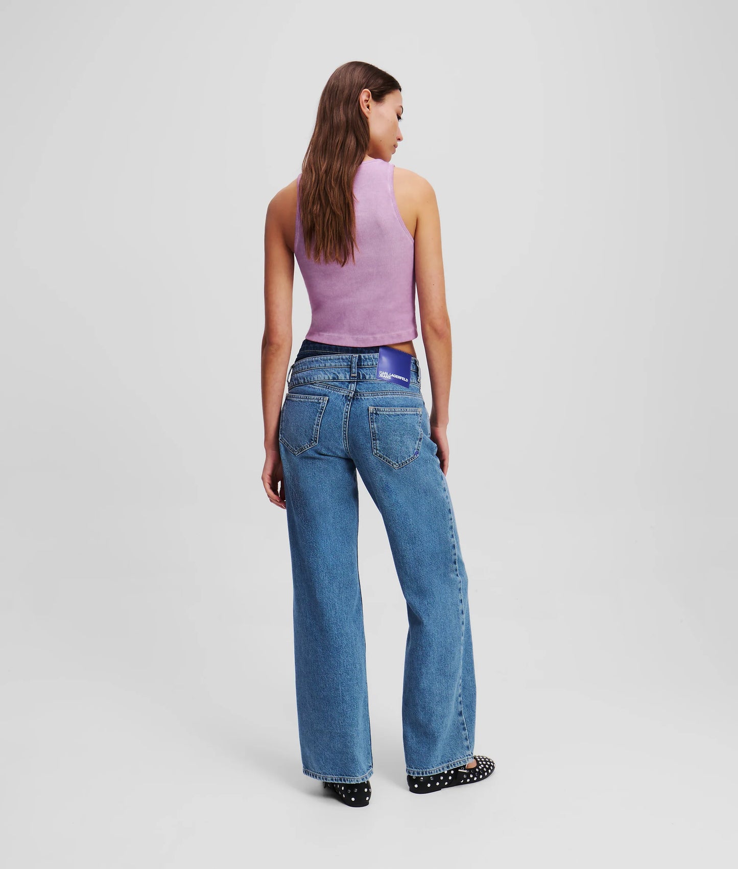 KARL LAGERFELD JEANS Denim ampi a vita doppia