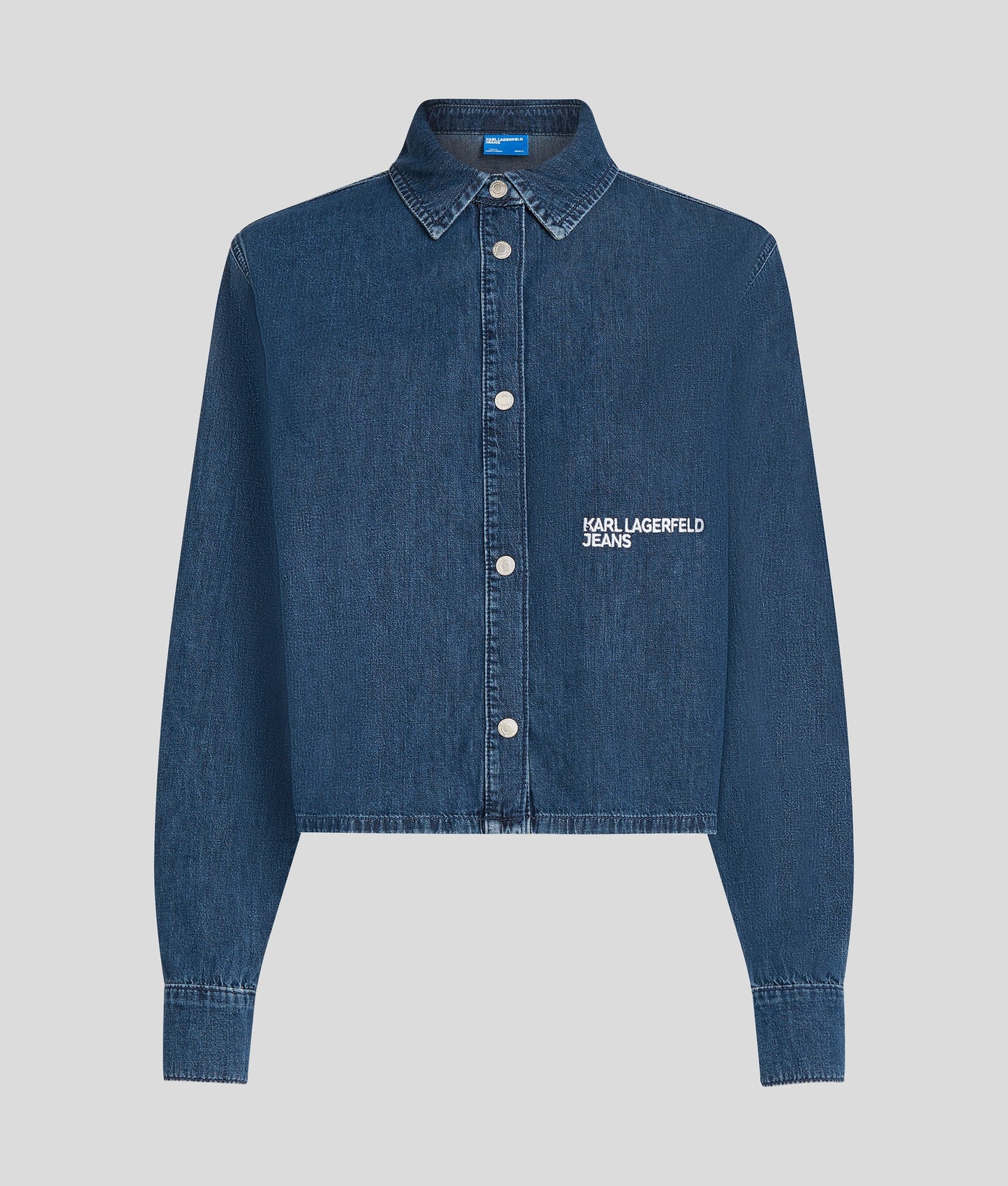 KARL LAGERFELD JEANS Camicia maniche lunghe squadrata in denim
