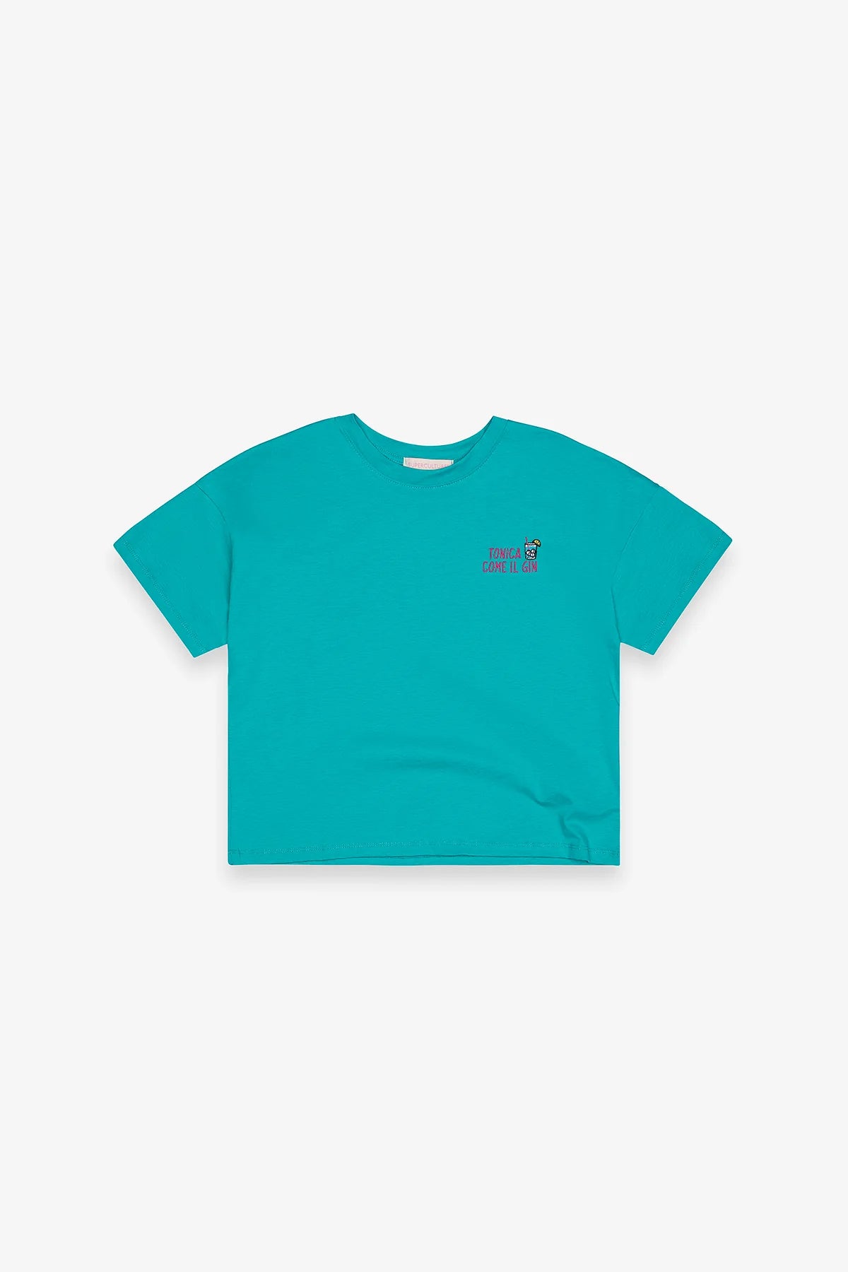 SUPERCULTURE CLOTHING T-Shirt girocollo con ricamo TONICA COME IL GIN