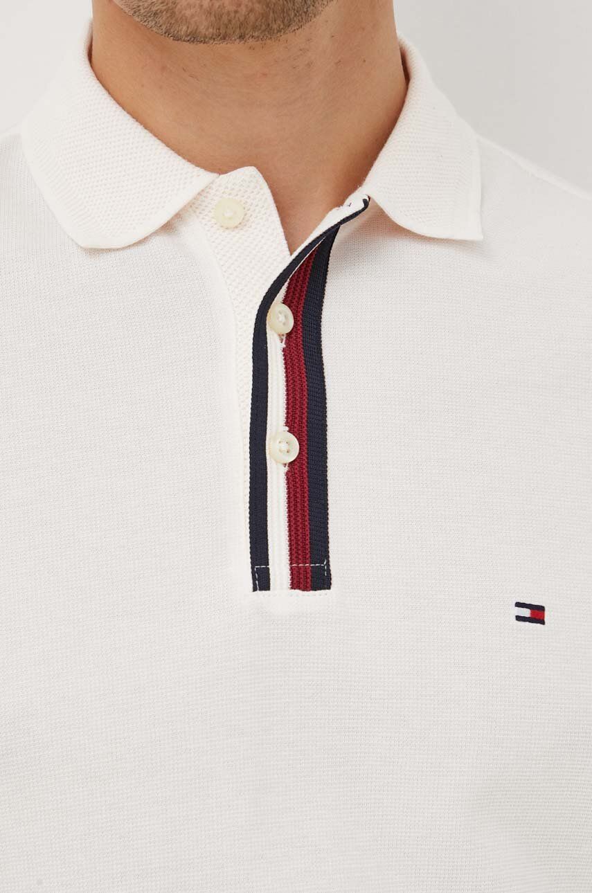 TOMMY HILFIGER Polo manche lunghe uomo con colletto e polsini a nido d'ape REGULAR FIT
