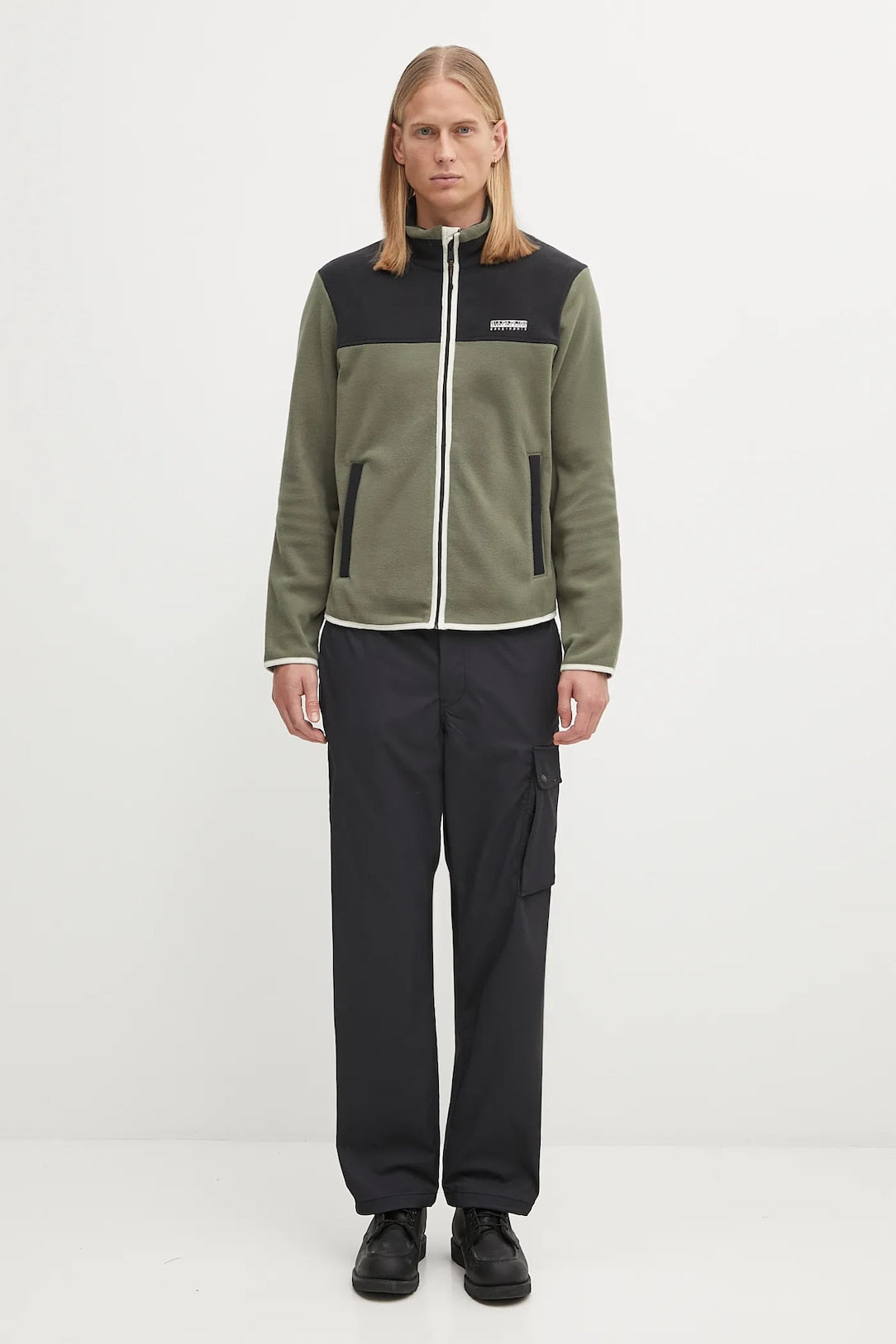 NAPAPIJRI Felpa con zip in pile e contrasti di colore sul petto T-DERGANA FZ