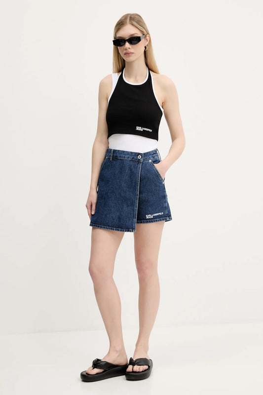 KARL LAGERFELD JEANS Gonna corta pantaloncino in denim
