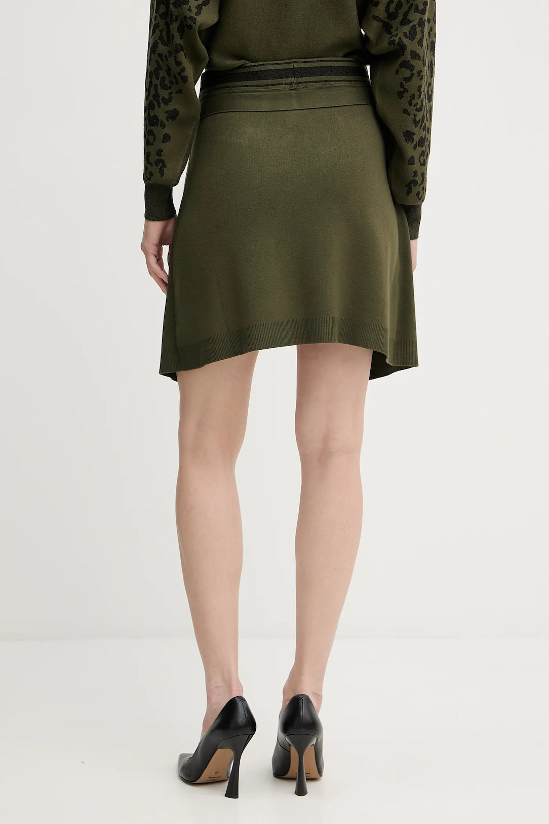 LIU JO Gonna in maglia con inserti animalier