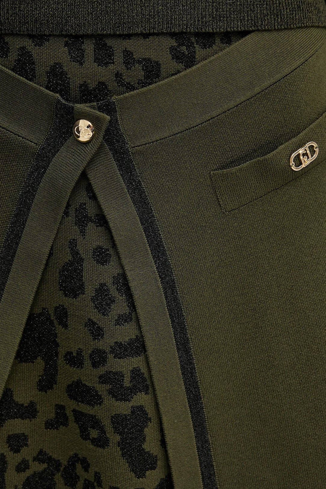 LIU JO Gonna in maglia con inserti animalier