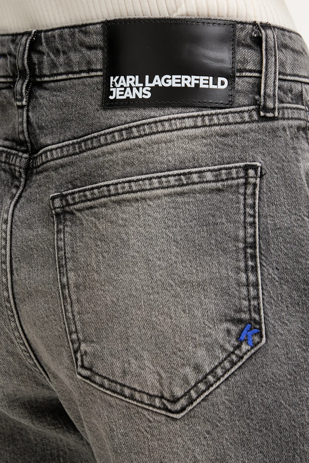 KARL LAGERFELD JEANS Denim lavaggio grigio con gamba morbida