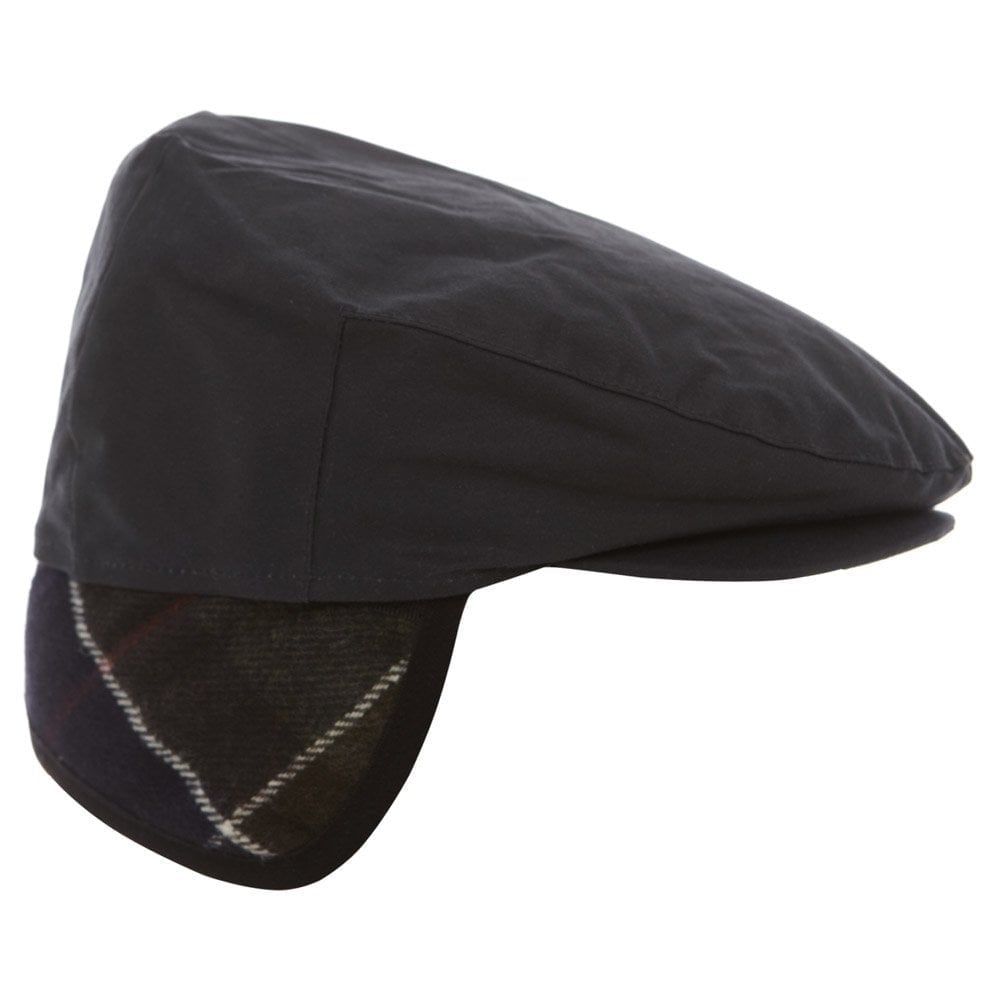 BARBOUR Coppola in tessuto cerato con paraorecchie estraibile CHEVIOT