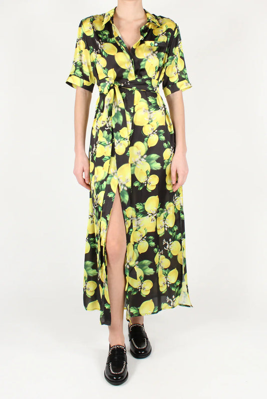 IL THE' DELLE 5 abito chemisier stampa limoni