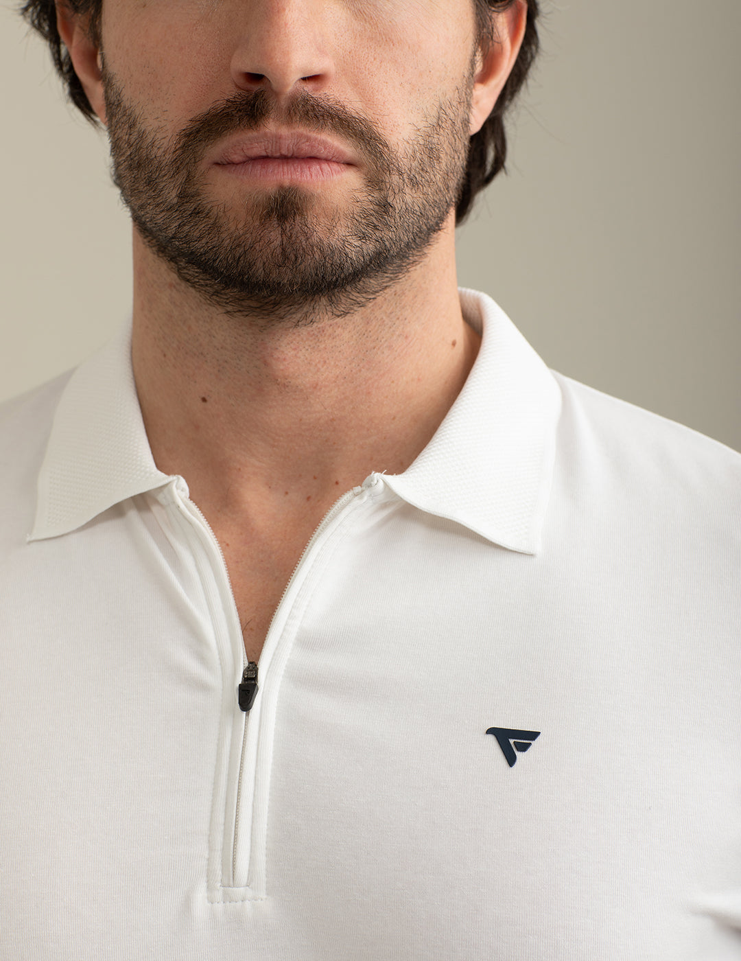 FRED MELLO Polo maniche corte uomo in jersey tecnico con zip