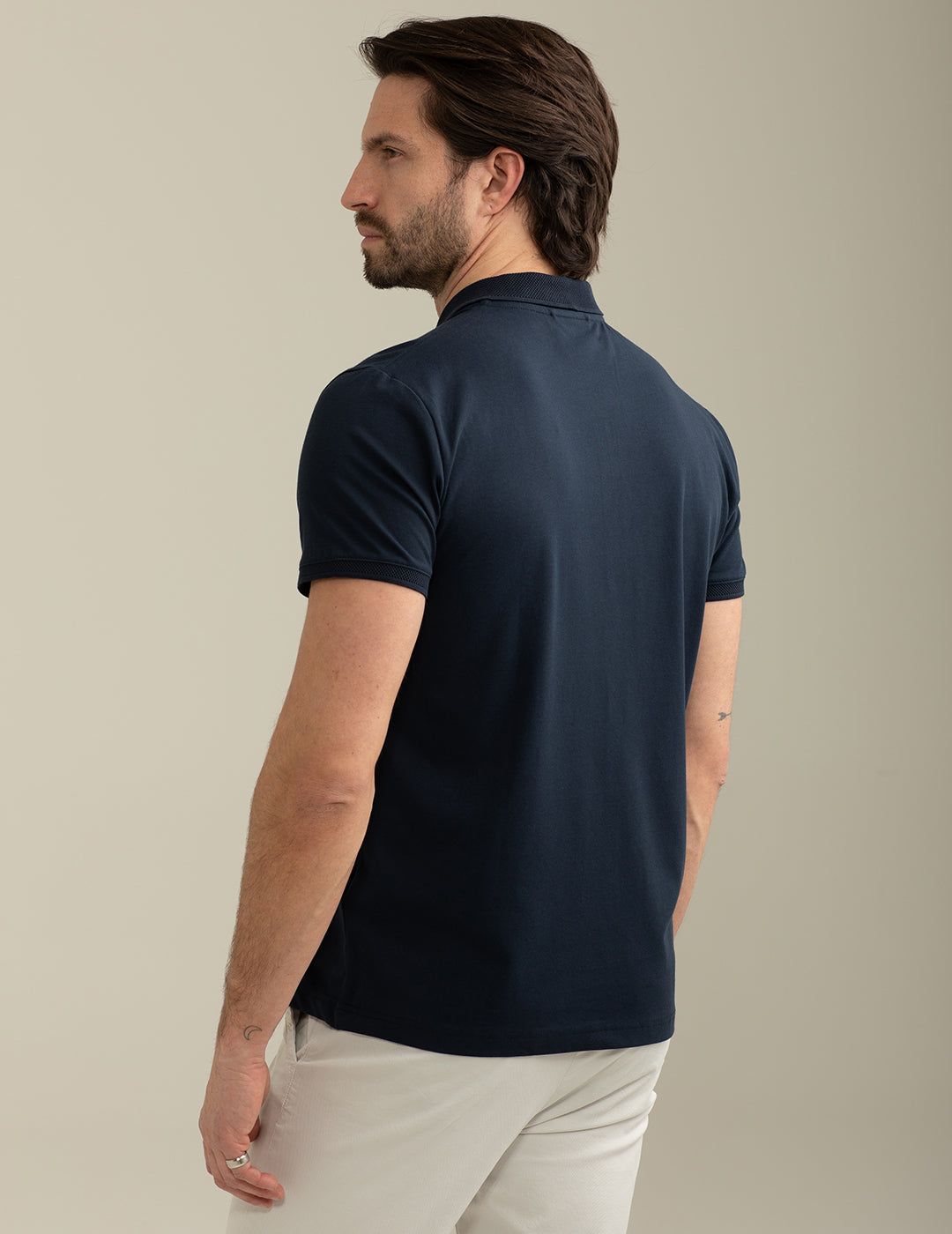 FRED MELLO Polo maniche corte uomo in jersey tecnico con zip