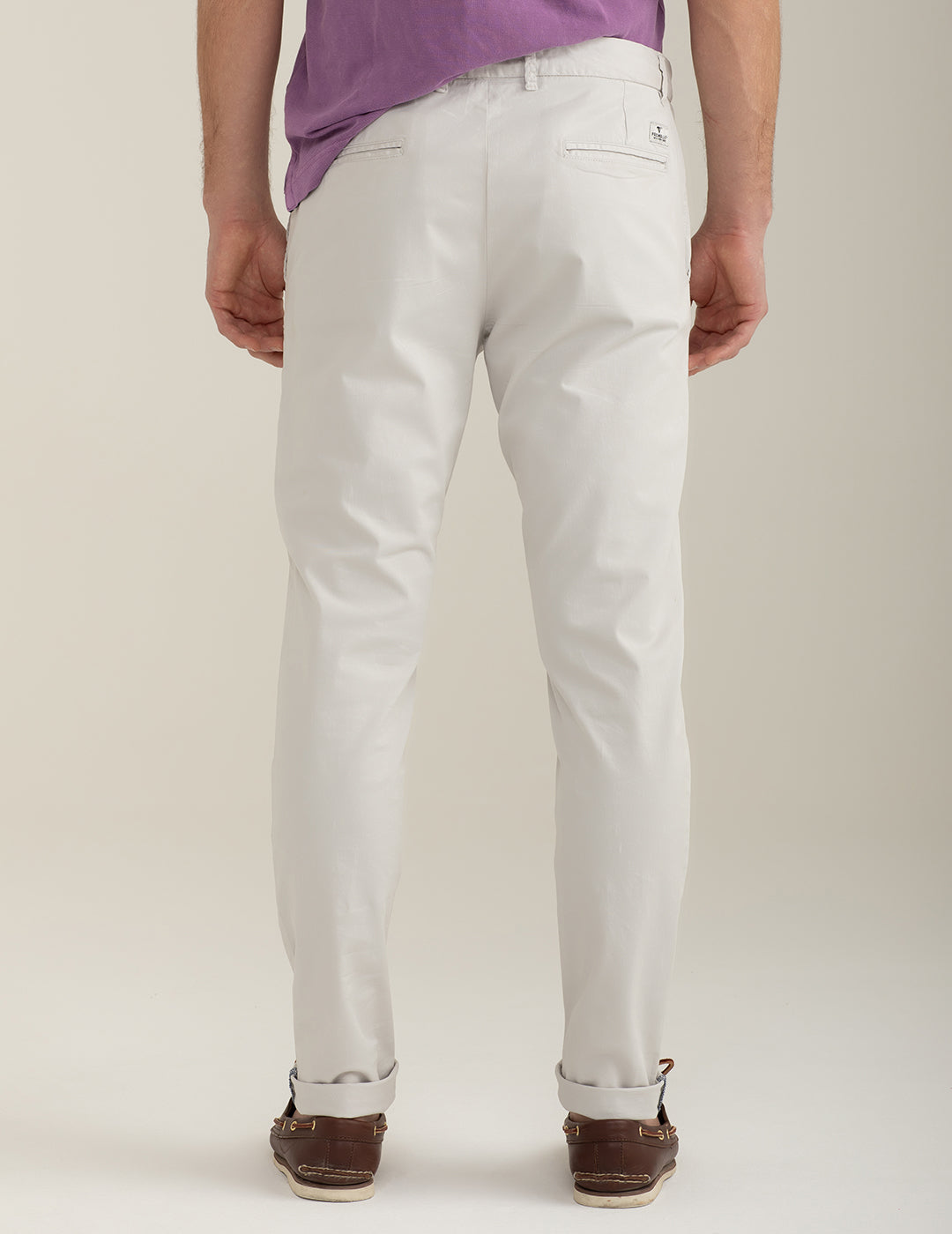 FRED MELLO Pantaloni chino in gabardina elasticizzata