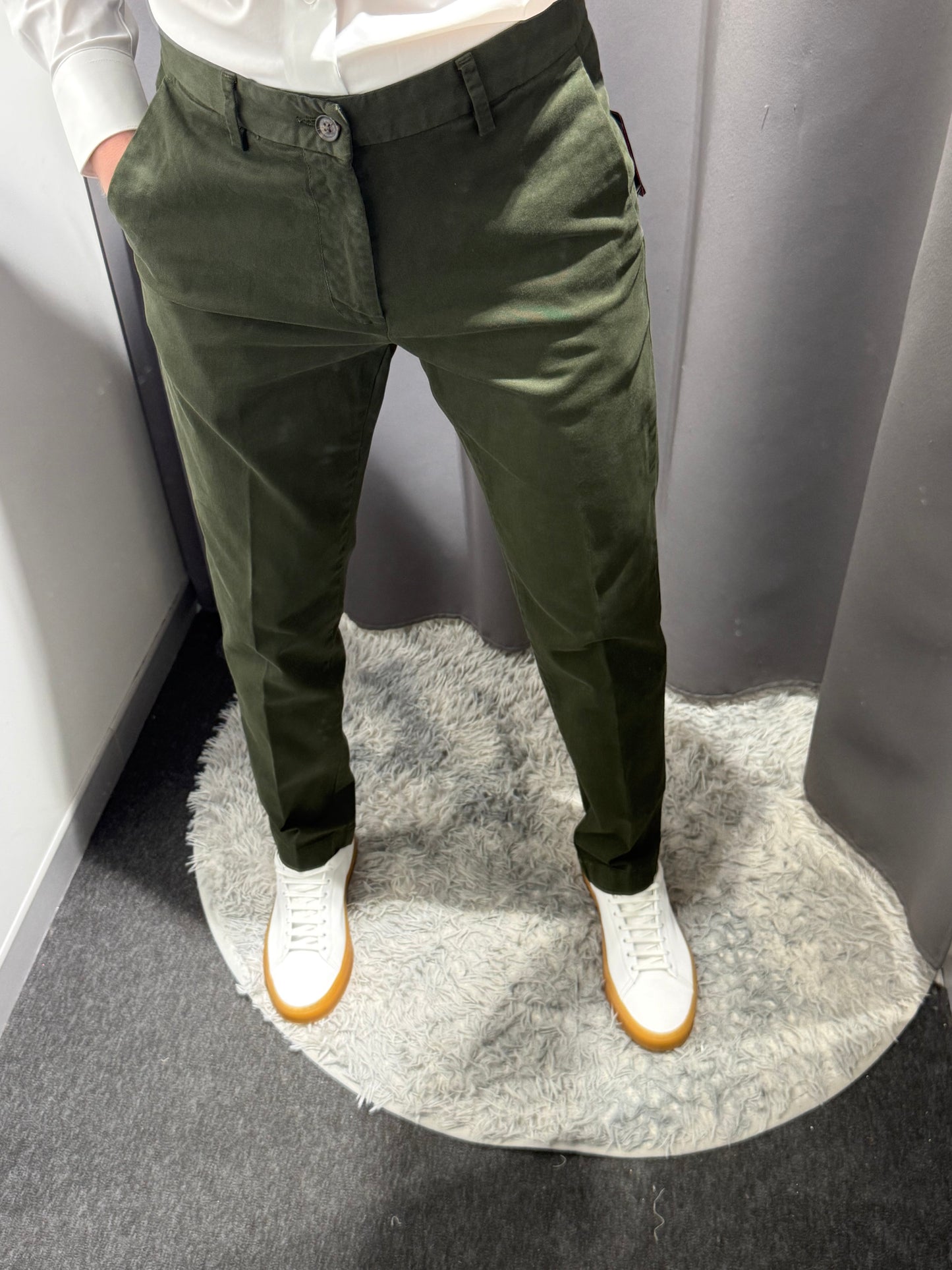 LIU JO Pantaloni gamba slim verde muschio