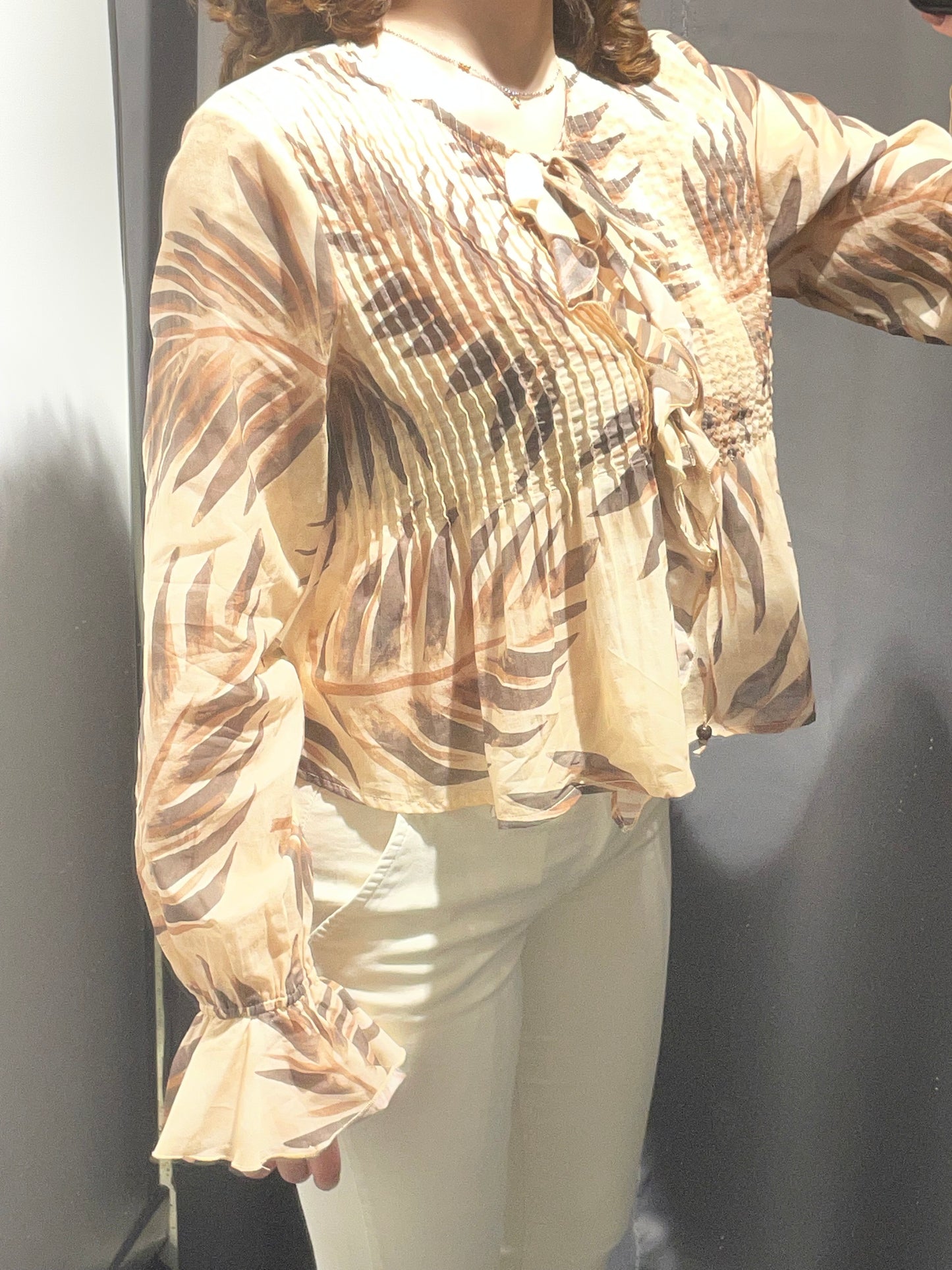 MARKUP Casacca in mussola di cotone con stampa floreale