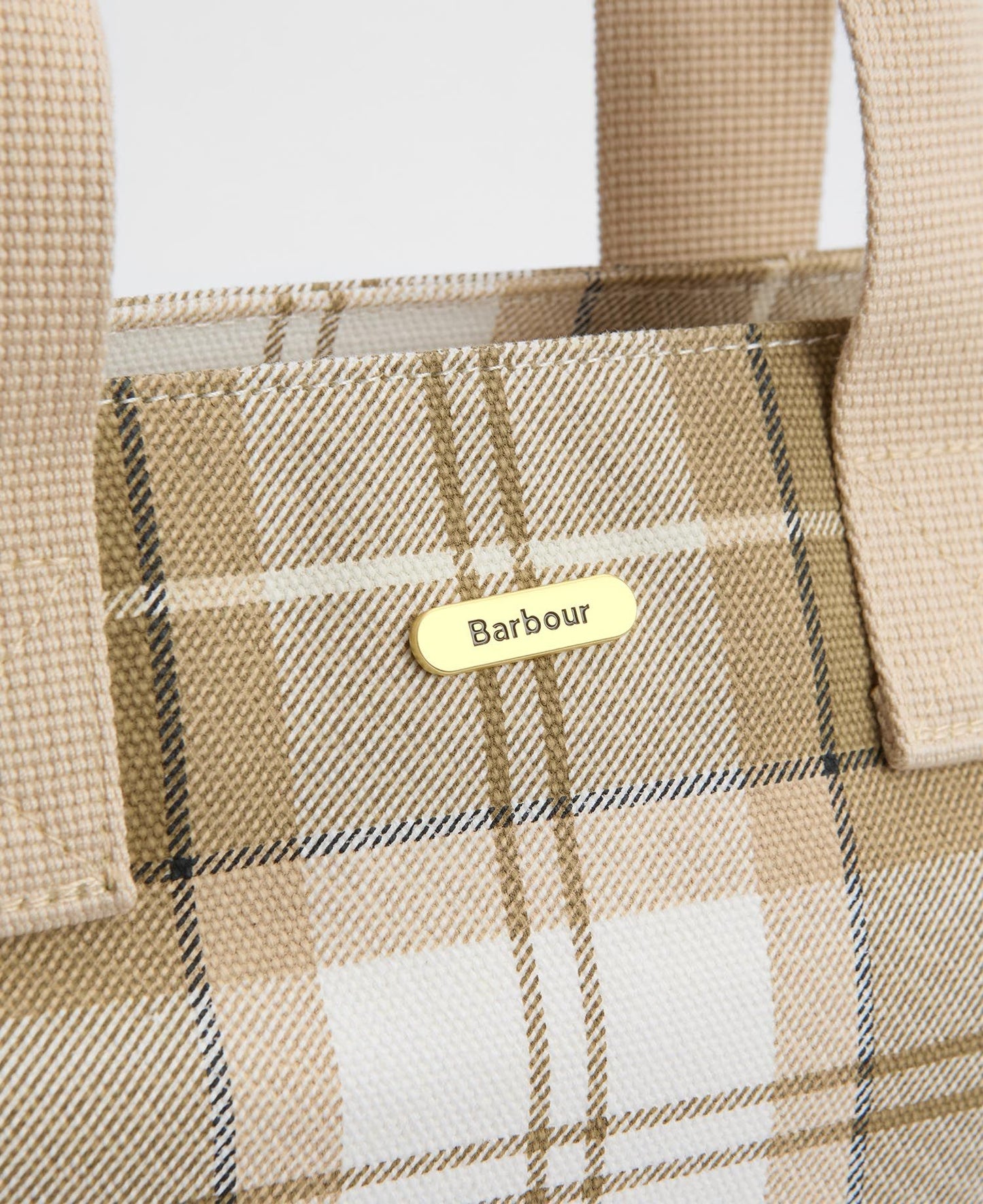 BARBOUR Borsa donna con tracolla piccola tartan beige MAISY