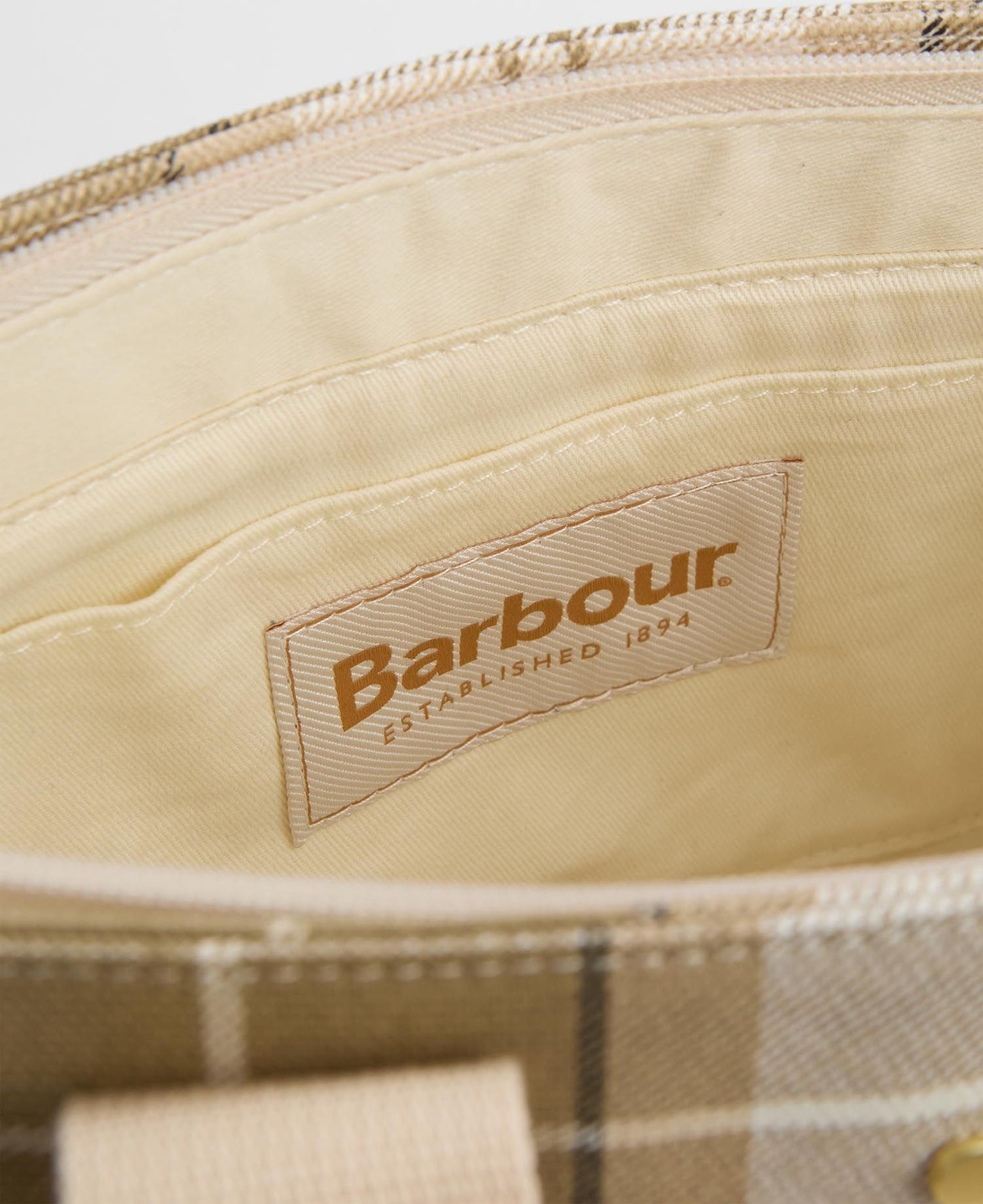 BARBOUR Borsa donna con tracolla piccola tartan beige MAISY