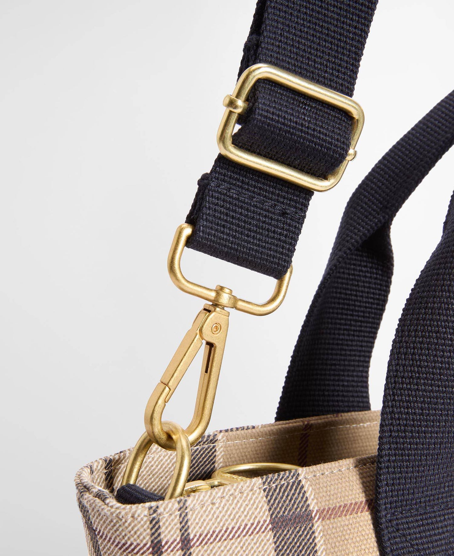 BARBOUR Borsa mini tote MAISY in tartan blu