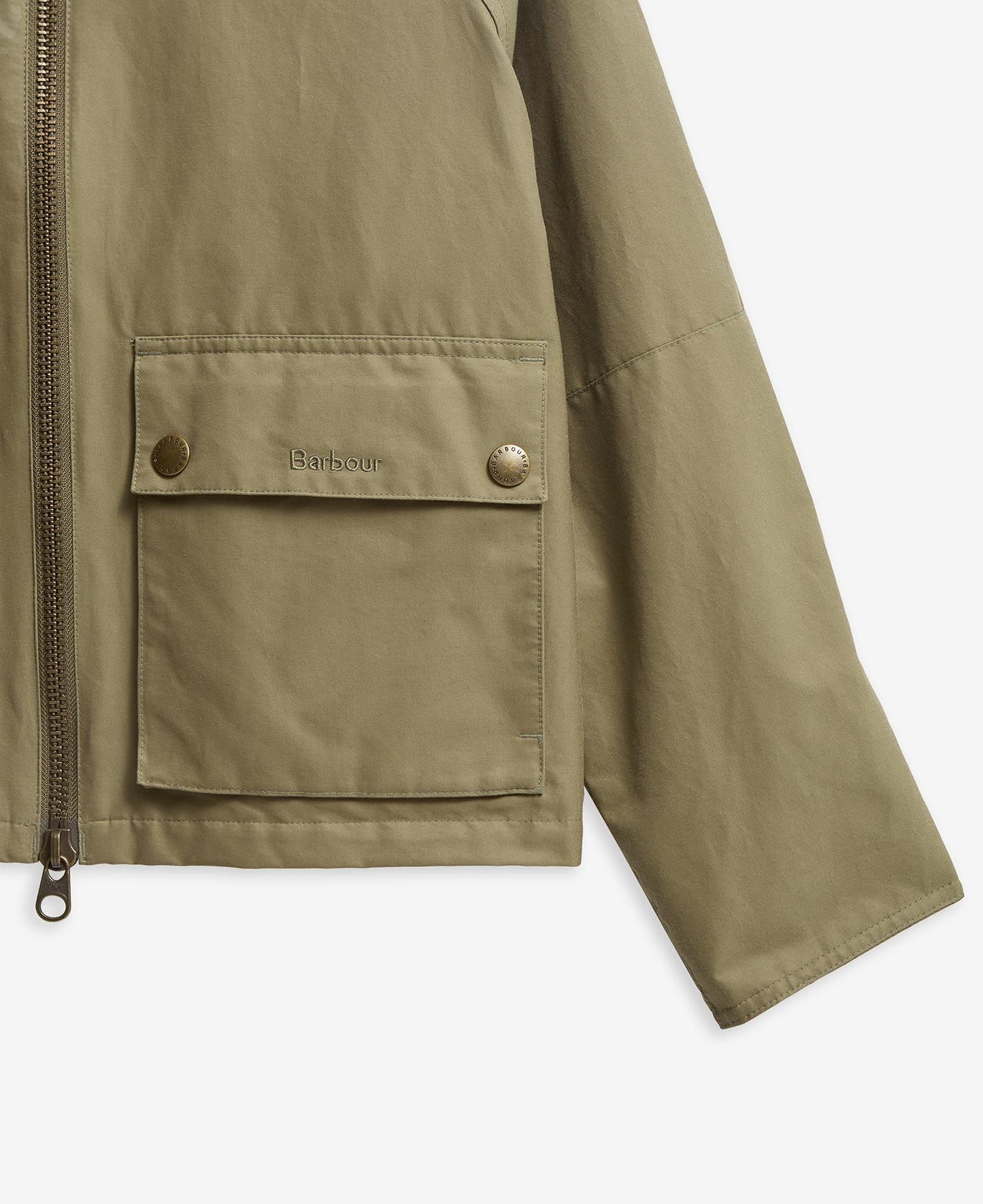 BARBOUR Giubbotto a trapezio donna TILDA in cotone sfoderato e inserti tartan