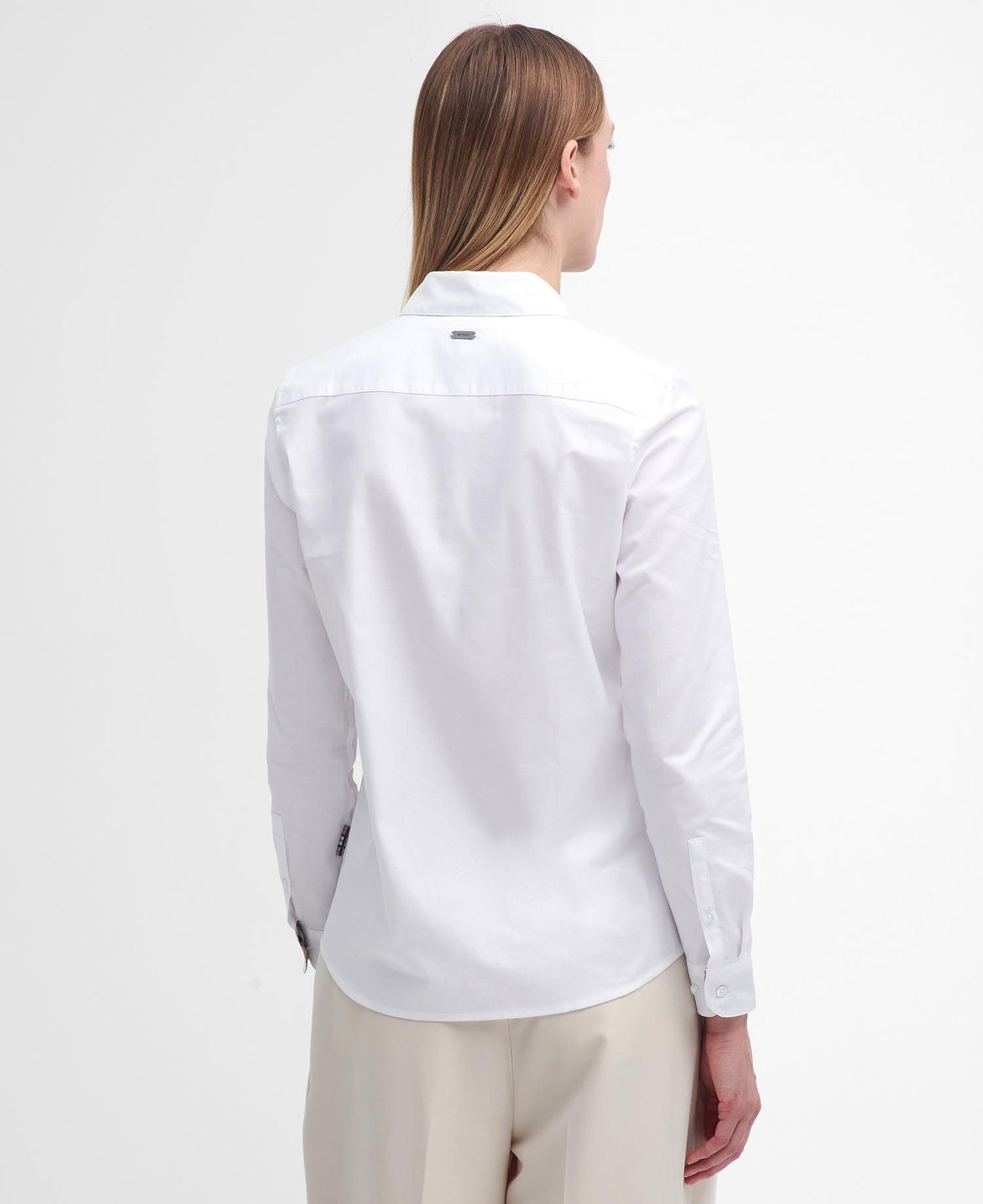 BARBOUR Camicia donna maniche lunghe con inserto tartan nel sottocollo DERWENT