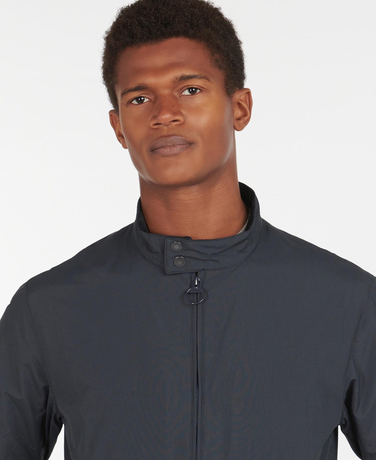 BARBOUR Giubbotto uomo primaverile bomber ROYSTON CASUAL blu e verde