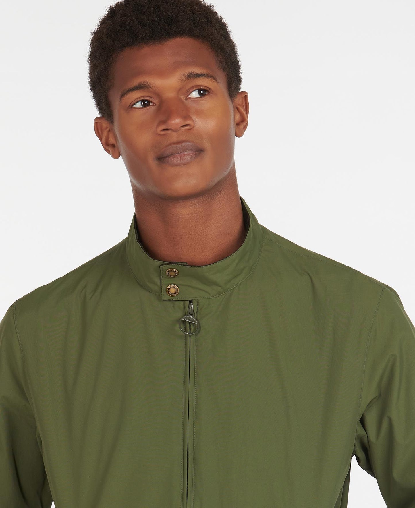 BARBOUR Giubbotto uomo primaverile bomber ROYSTON CASUAL blu e verde
