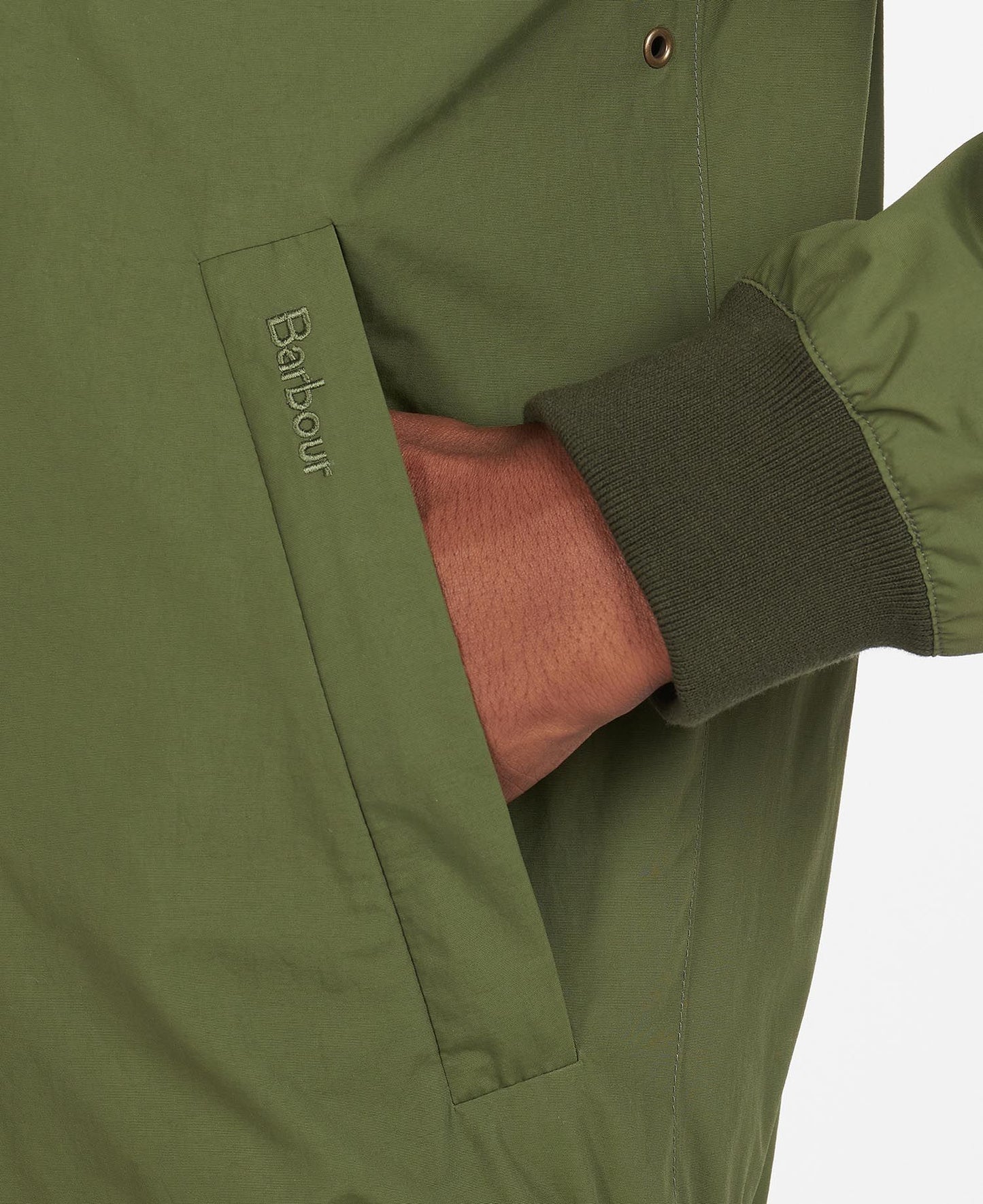 BARBOUR Giubbotto uomo primaverile bomber ROYSTON CASUAL blu e verde