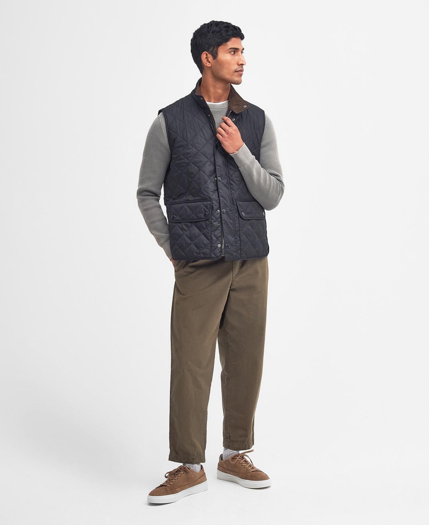 BARBOUR Gilet uomo trapuntato con tasche NEW LOWERDALE blu