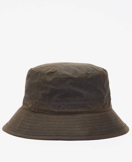 BARBOUR Cappello modello pescatore in tessuto cerato WAX SPORT HAT