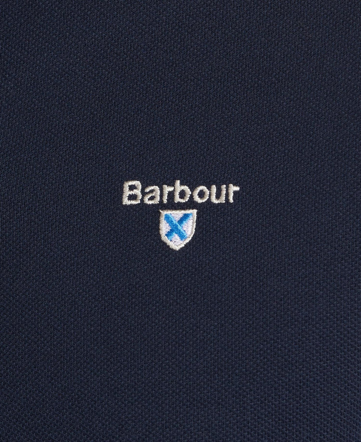 BARBOUR Polo uomo maniche corte in piquè con inserti tartan sotto ai bottoni e collo
