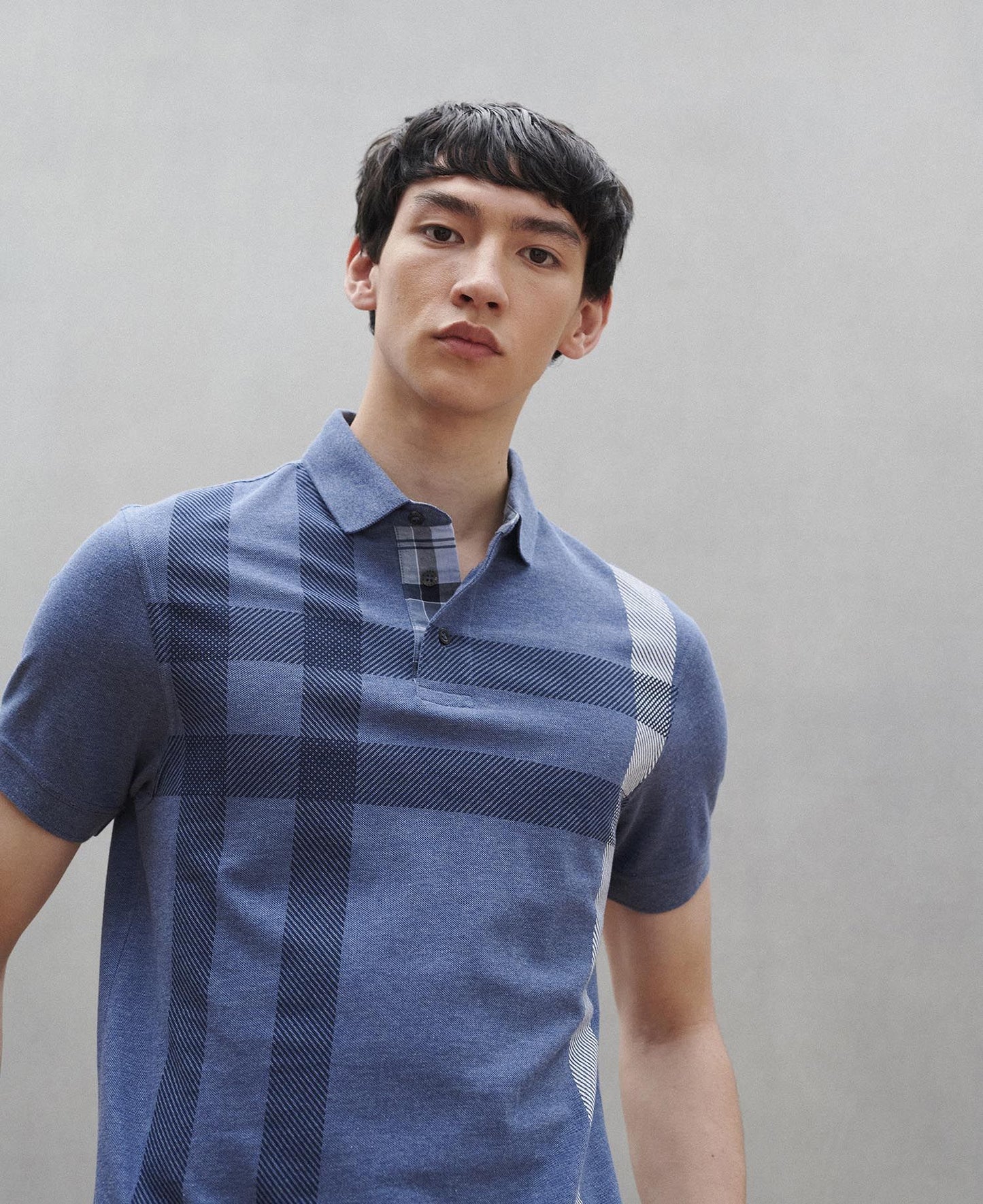 BARBOUR Polo uomo maniche corte in disegno tartan all over BLAINE POLO