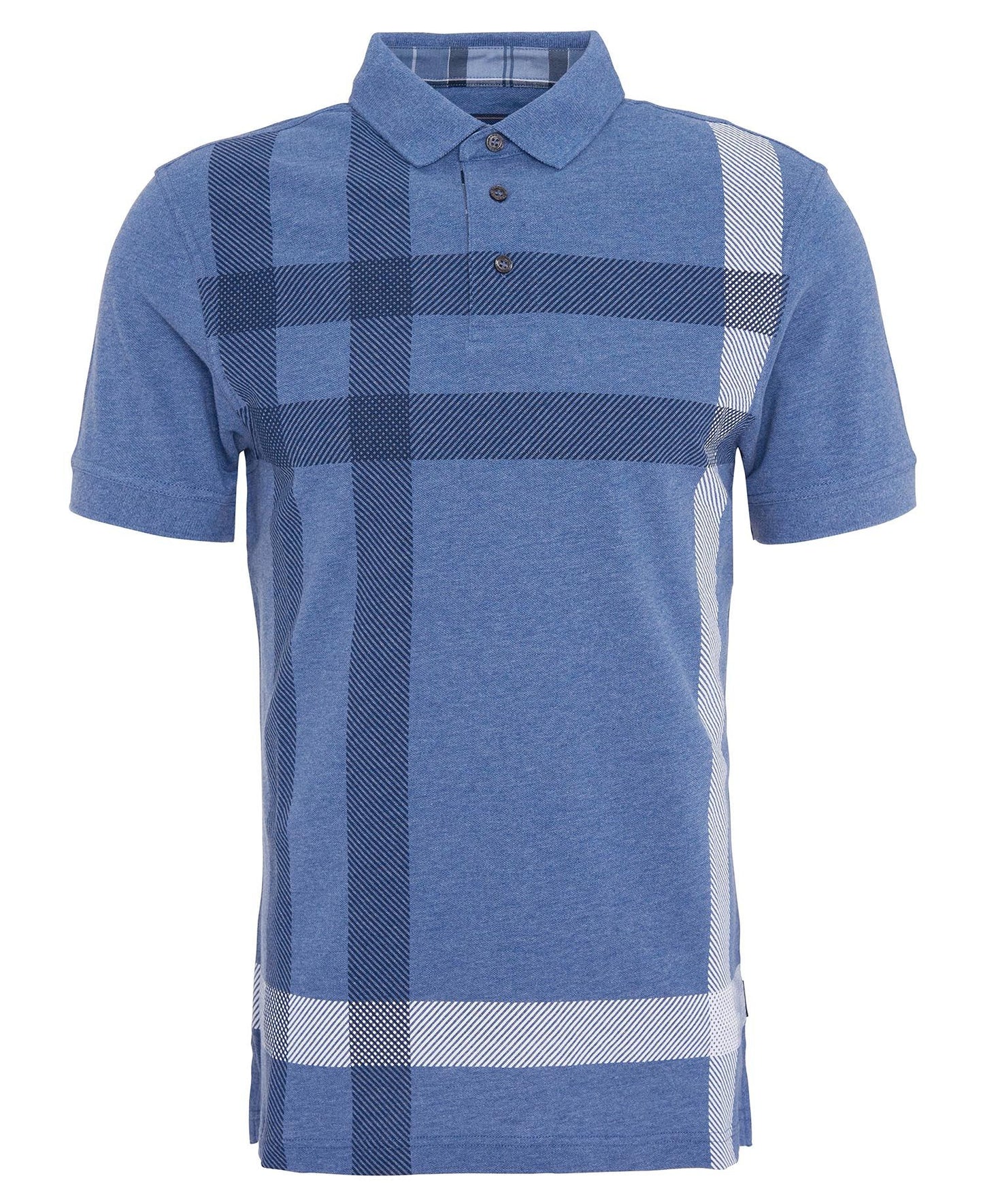 BARBOUR Polo uomo maniche corte in disegno tartan all over BLAINE POLO