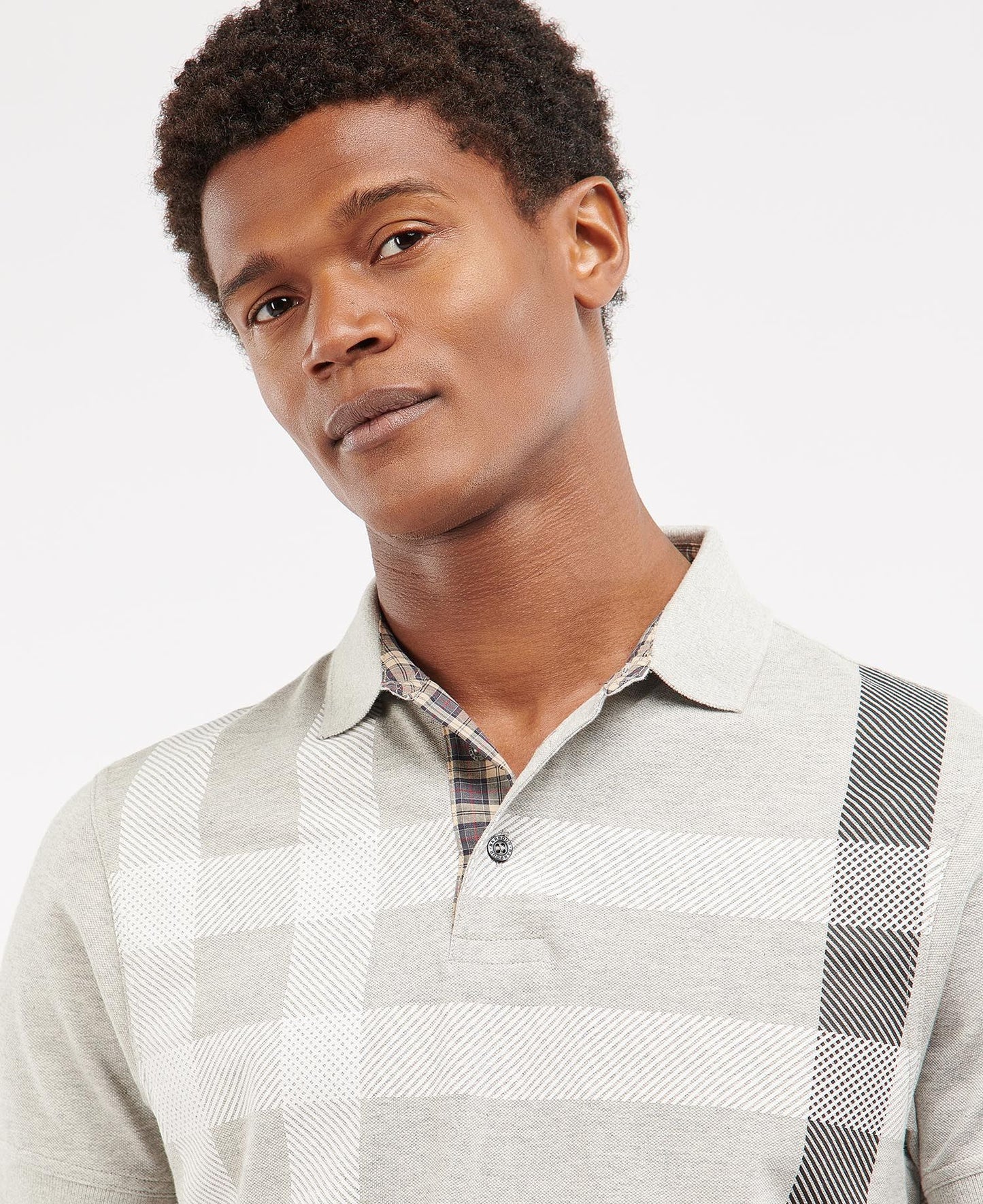BARBOUR Polo uomo maniche corte in disegno tartan all over BLAINE POLO