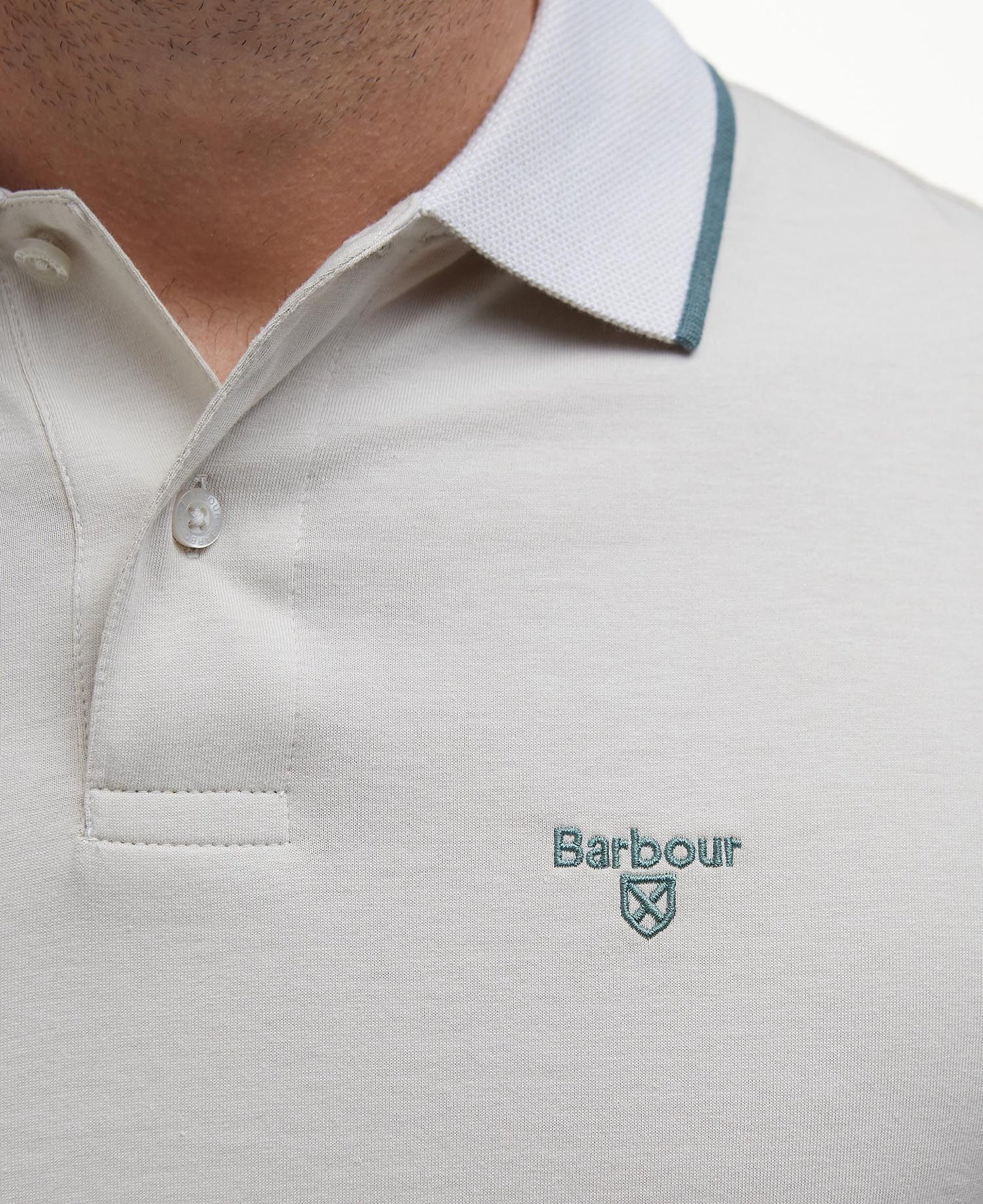 BARBOUR Polo uomo maniche corte in jersey di cotone