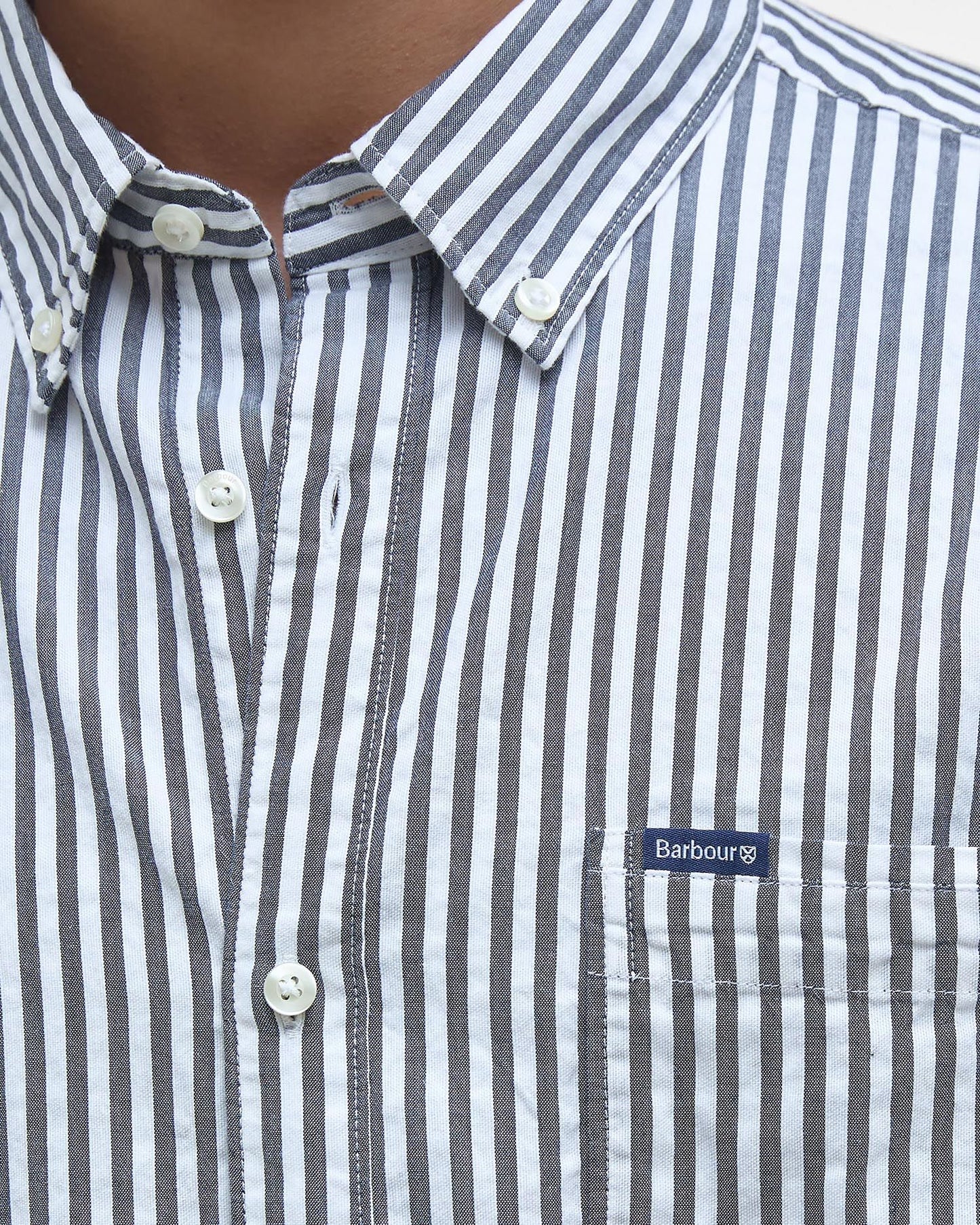 BARBOUR Camicia uomo maniche lunghe in cotone leggero motivo a righe CRESSWELL