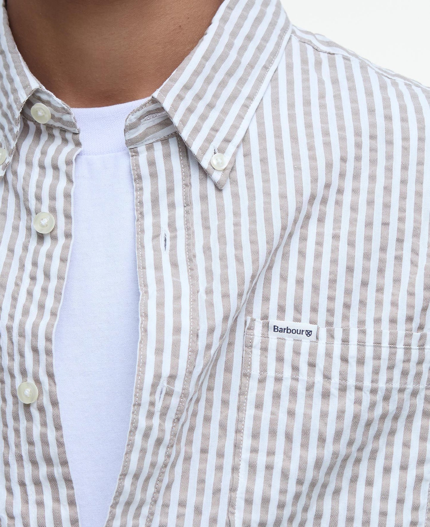 BARBOUR Camicia uomo maniche lunghe in cotone leggero motivo a righe CRESSWELL