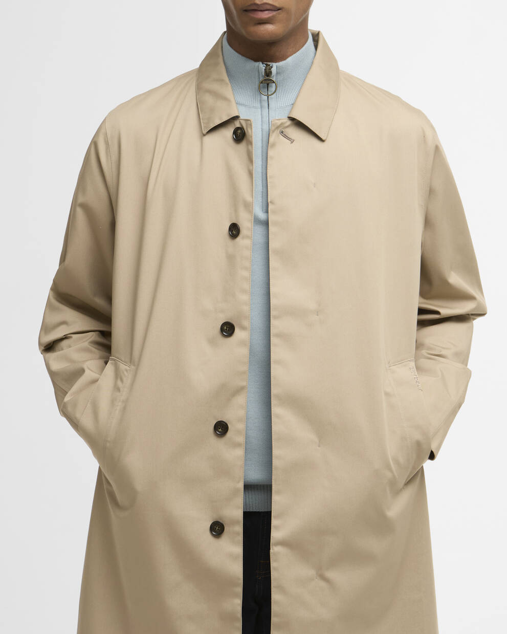 BARBOUR Trench estivo in cotone impermeabile ROKIG JACKET