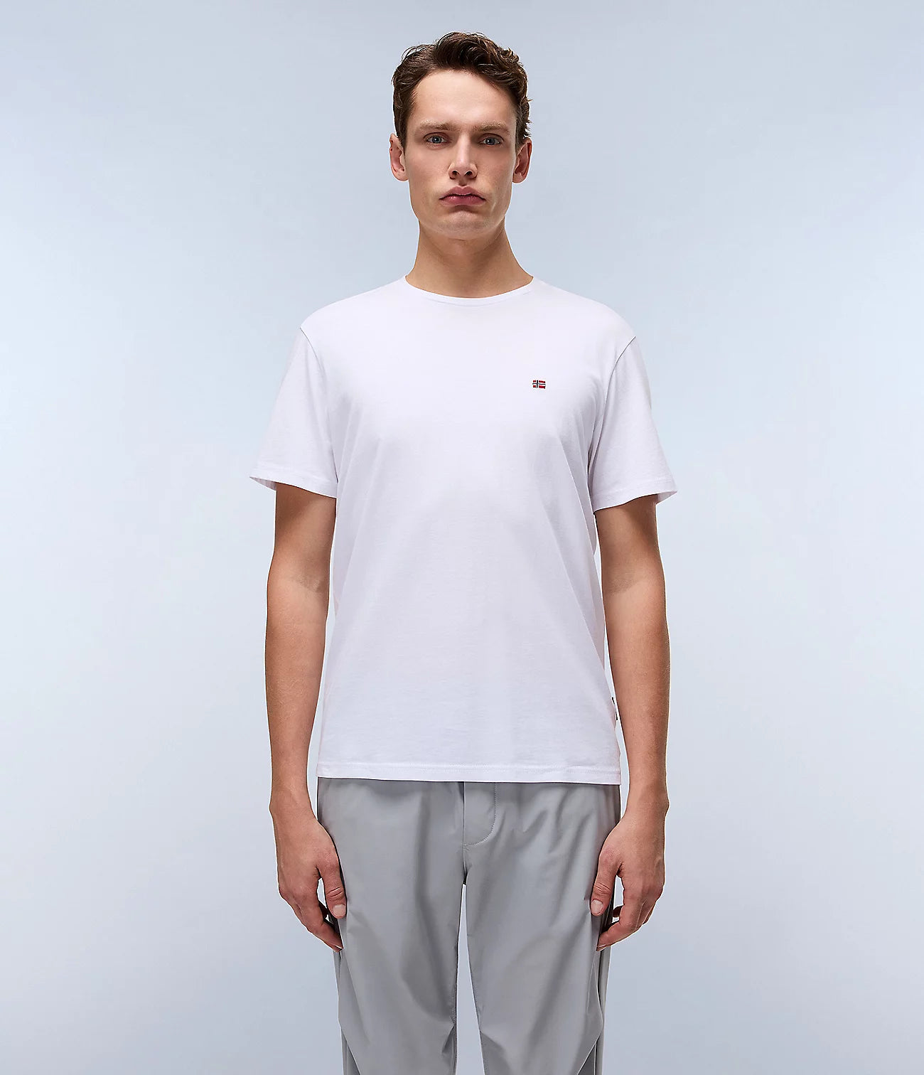 NAPAPIJRI T-Shirt girocollo maniche corte con bandierina ricamata sul petto SALIS SS SUM