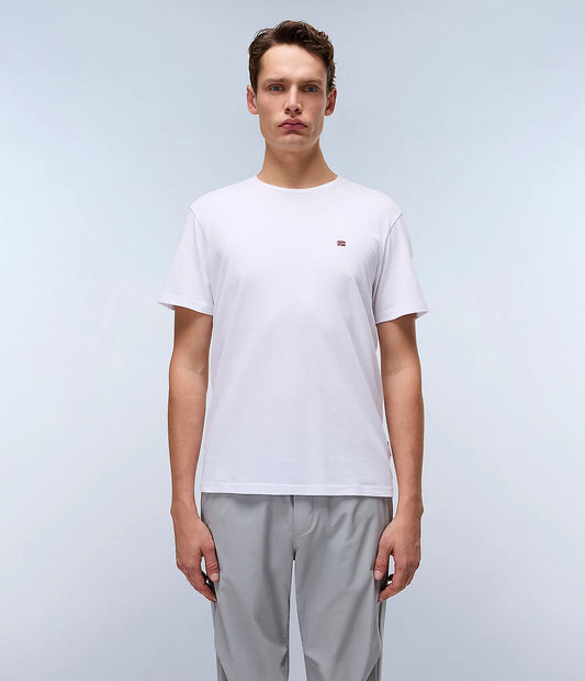 NAPAPIJRI T-Shirt girocollo maniche corte con bandierina ricamata sul petto SALIS SS SUM